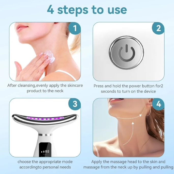 Neck Face Massager With Vibration And Thermals Face Sculpting Tool For Double Chin And Skin Care