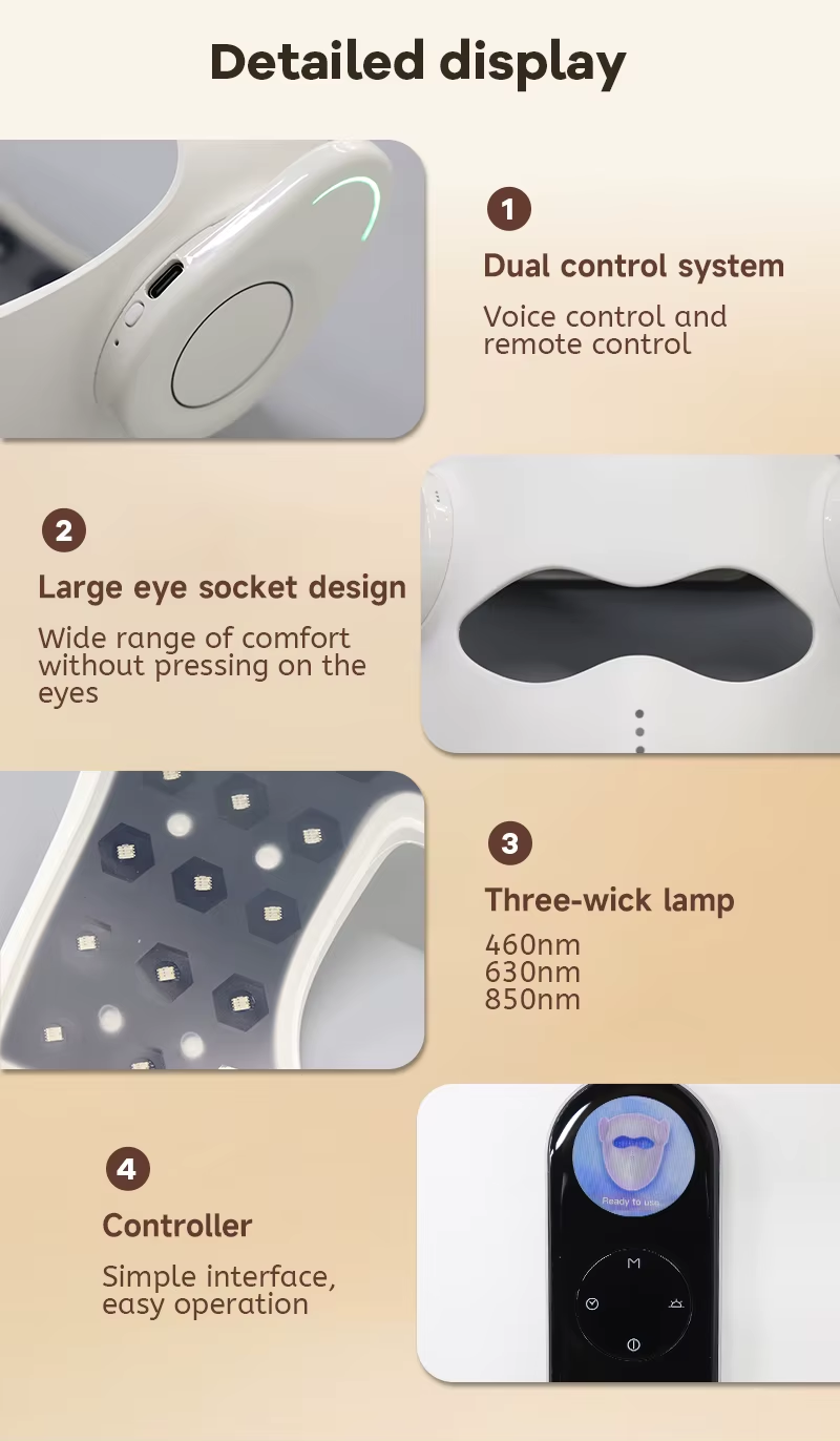 AQSHE M4LASER 4D 460 665 850 1064nm Medical Led Laser Face Skin Care Red Light Therapy Device for Face Led Facial Mask Massage