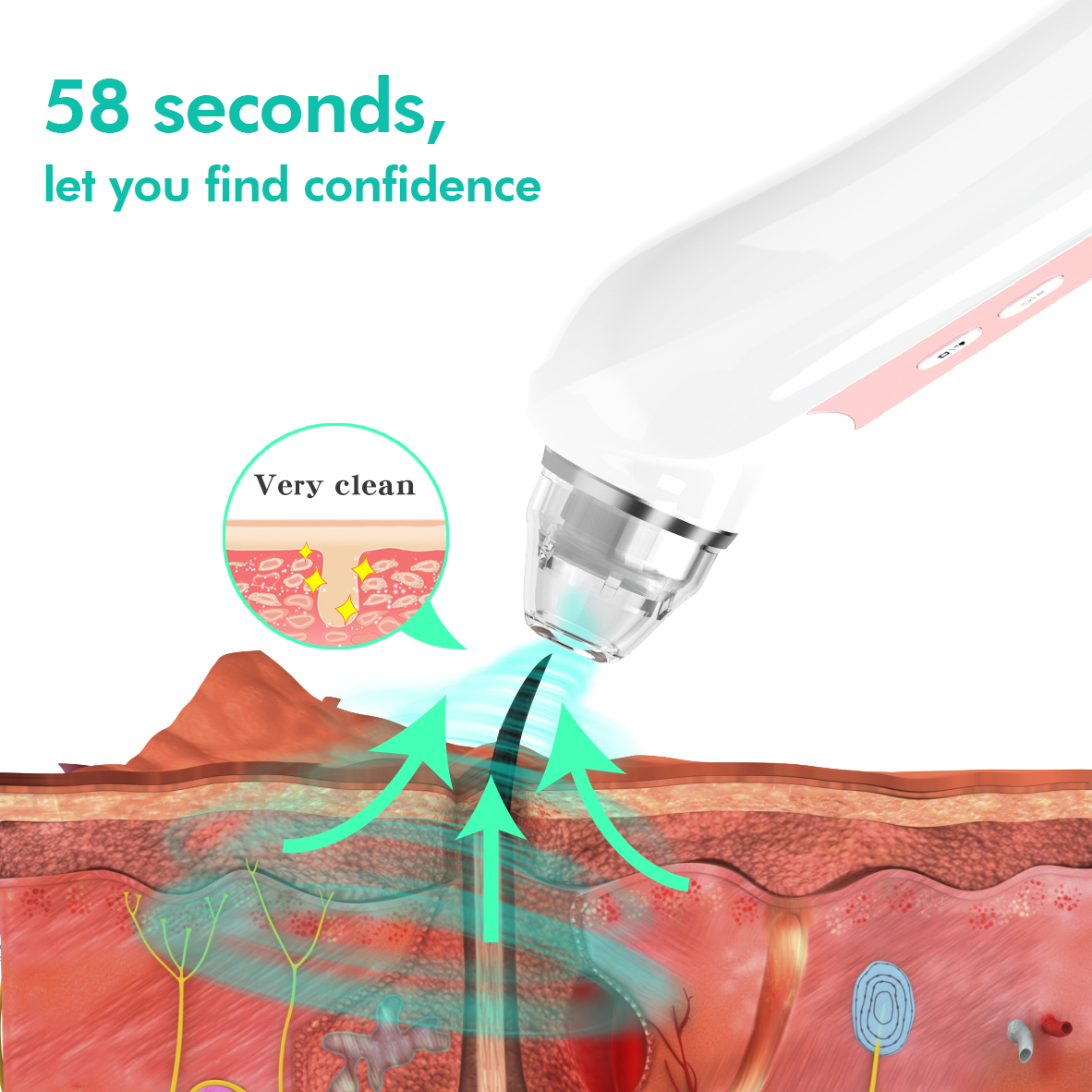 Professional WiFi Visual Camera Blackhead Remover Wireless Vacuum Pore Cleaner Waterproof Face Cleansing Nose Use 3 Suction