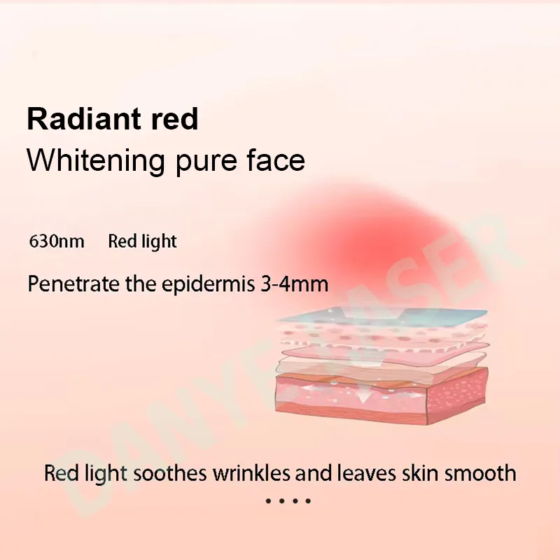 Skin Care Products Face Infrared Red Light Photon Therapy LED Electrical Facial Mask for Skin Whitening and Tightening