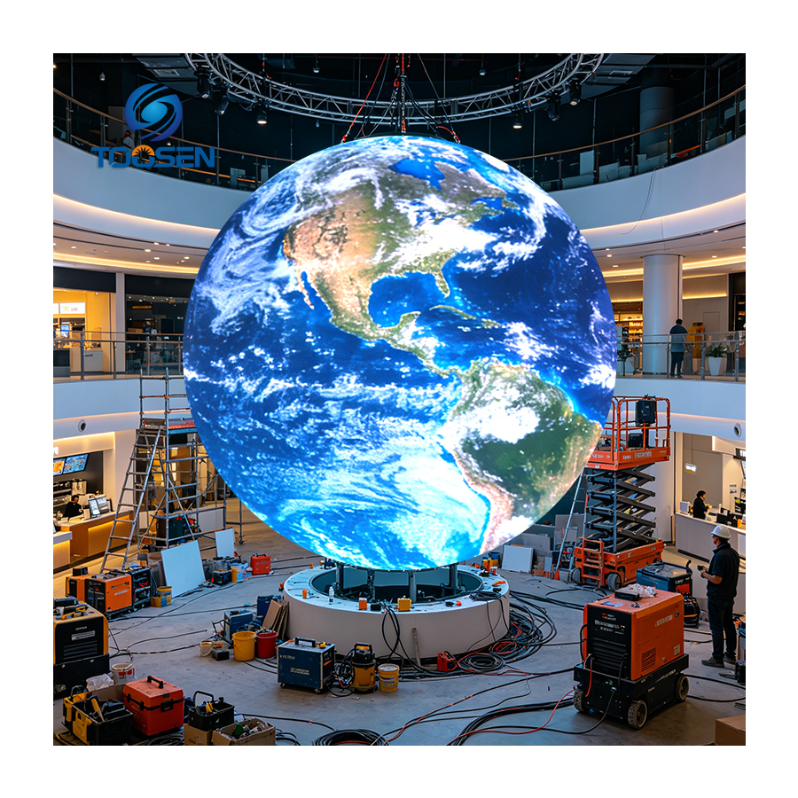 Hot Sale Customized P2.5 P5 P8 LED Ball Screen Seamless Design Sphere Video Wall 5m Outdoor Holographic Spherical LED Display