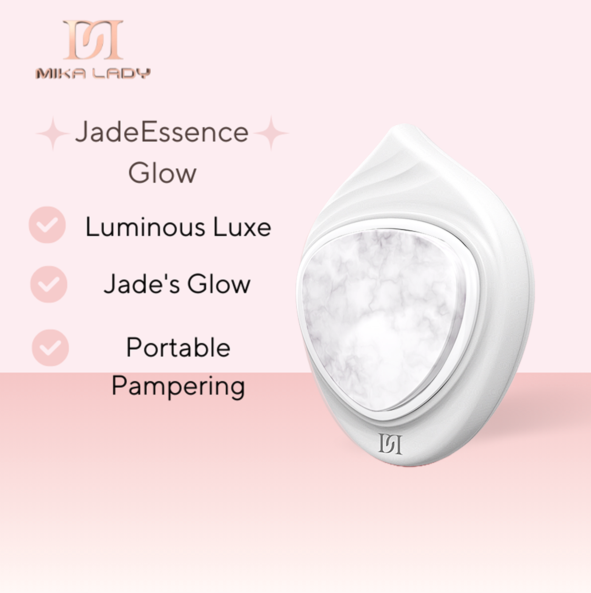 Nature's Glow Jade Facial Wand: Natural Heating &amp; High-Frequency for Holistic Skin Care-Tri-LED Jade Glow Facial Massage Device