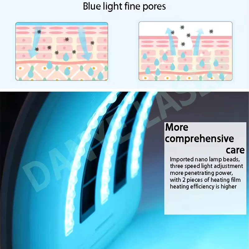 Skin Care Products Face Infrared Red Light Photon Therapy LED Electrical Facial Mask for Skin Whitening and Tightening