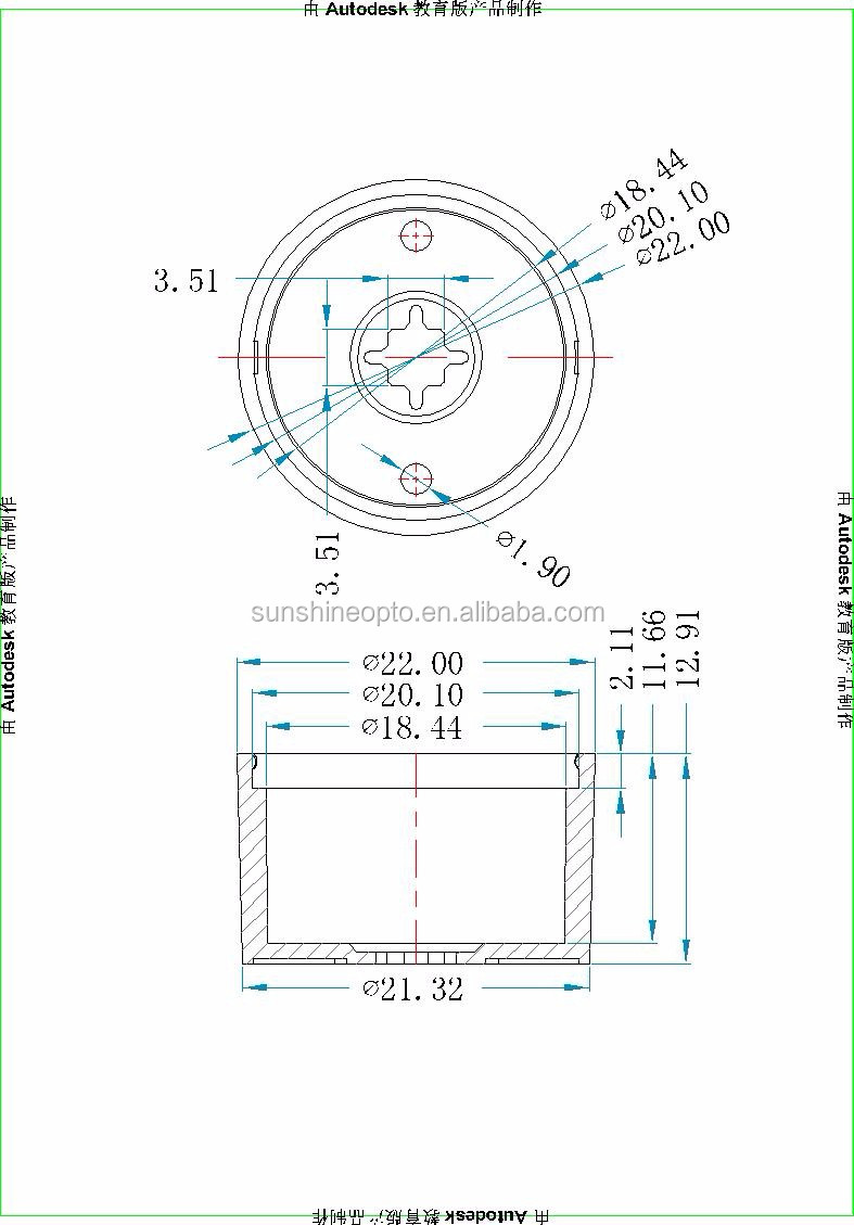 3W Led Optical Lens With PCB Soldering XTE XPG XPE Leds For Stage Lighting