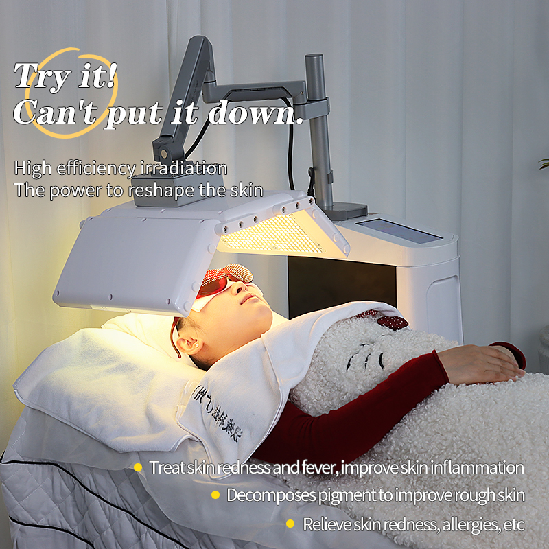 Professional 1098 Beads Facial Care 760nm Pdt Machine Red Led Face Light Therapy Device