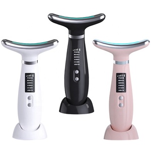 EMS LED Light Cold &amp; Heat Face and Neck Lifting Massager Anti-Aging Electric Beauty Device for Neck &amp; Shoulder