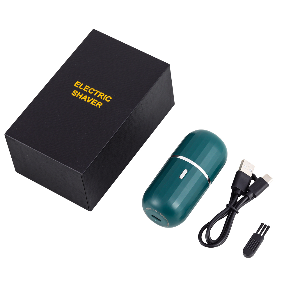 2026 Trend New Rechargeable Waterproof IPX7 USB Mini Travel Portable Electric Rotary Razor Stainless Steel Face Beard Body