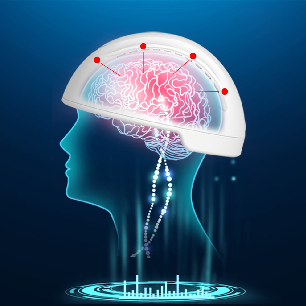 Suyzeko 288pcs 810nm Near Infrared LED Helmet PBM Photobiomodulation Brain Device For Memory Enhancement &amp; Cognitive Boost