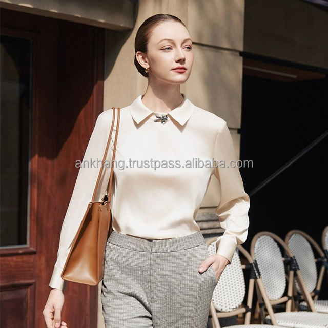 Women's Casual Style Satin Blouse 2