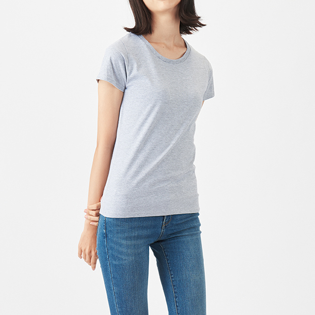 Wholesale Women's Short Sleeve T-shirt Custom Plain Round-neck Cotton Blank Slim Fit Women's T-shirts
