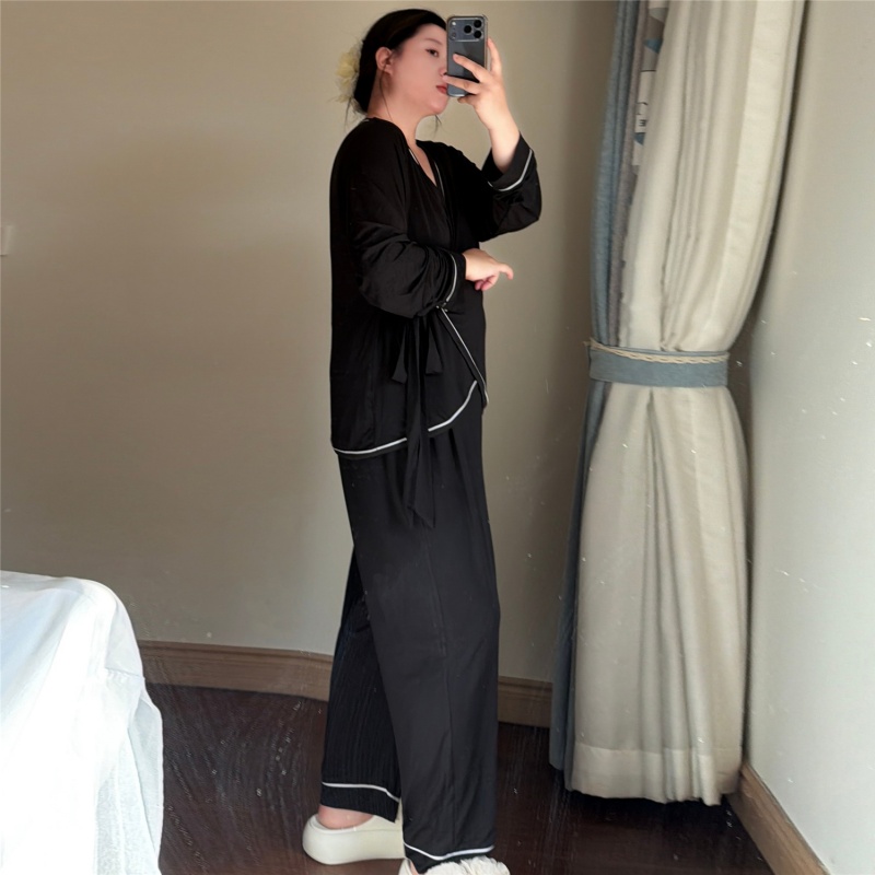Plus Size 2 Piece Modal Women'S Sleepwear Lounge Wear Sets Custom Loungewear Women Sets Modal Pajama Set Night Wear for Women