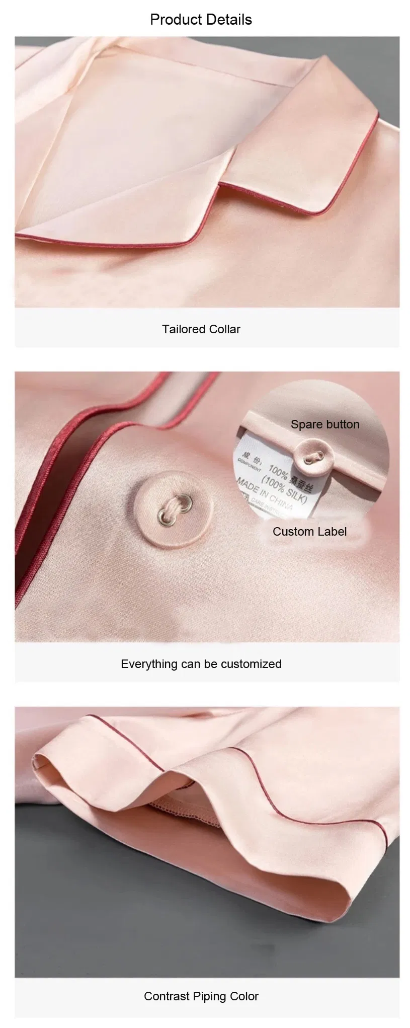 Women Silk Pajamas Set Women Sleepwear