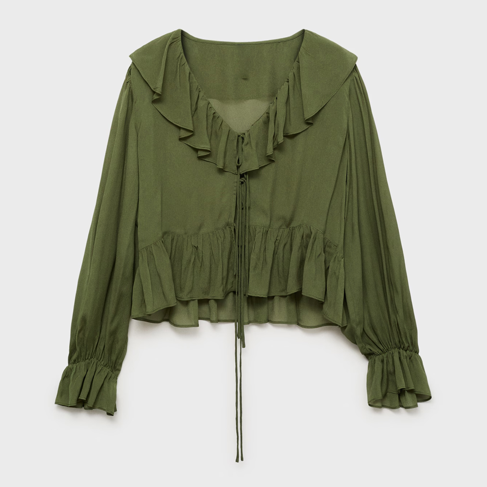 Women's Stylish Regular Sleeve Blouse Casual Loose Fit Button Knitted Shirt Elegant V Neck Office Wear Tops Fashion Sequined