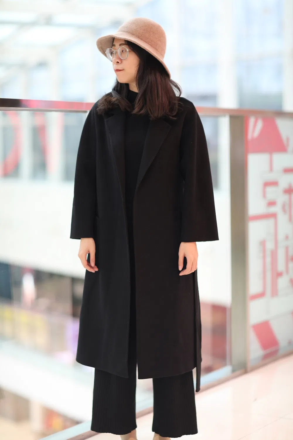 Women's Black Wool Coat