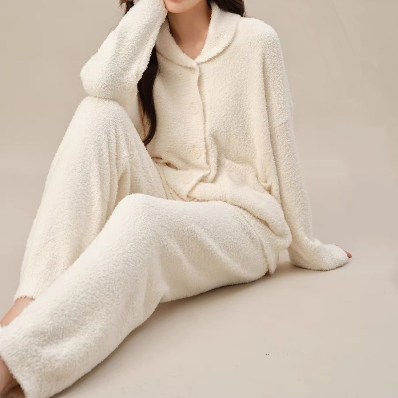 Knit Casual Women Pajamas Soft Ladies Homewear 2 PCS Women Sleepwear.