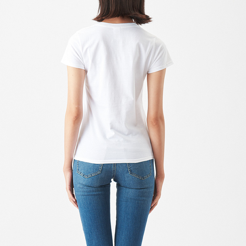 Women's Short Sleeve T-shirt Plain Round-neck Cotton Blank Slim Fit Women's T-shirts