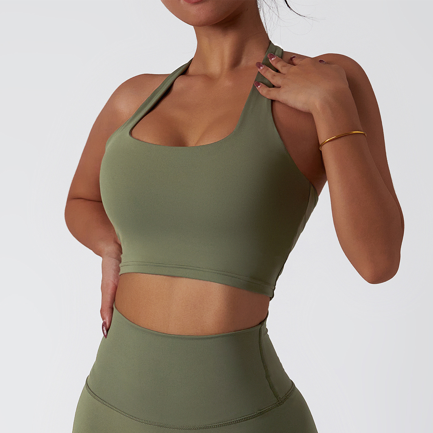 Custom LOGO 4 Pcs Sports Gym Clothes Women's Athletics Fitness Yoga Wear Workout Clothing Yoga Sets For Woman Gym Fitness Sets