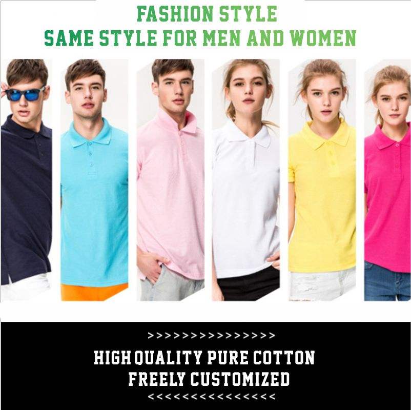 Summer New T-Shirt Customized Logo Collar Printed Embroidery Logo Men's and Women's Casual T-Shirt
