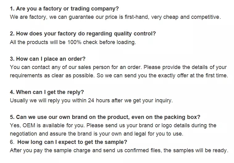 Manufacturing Standard Details 1