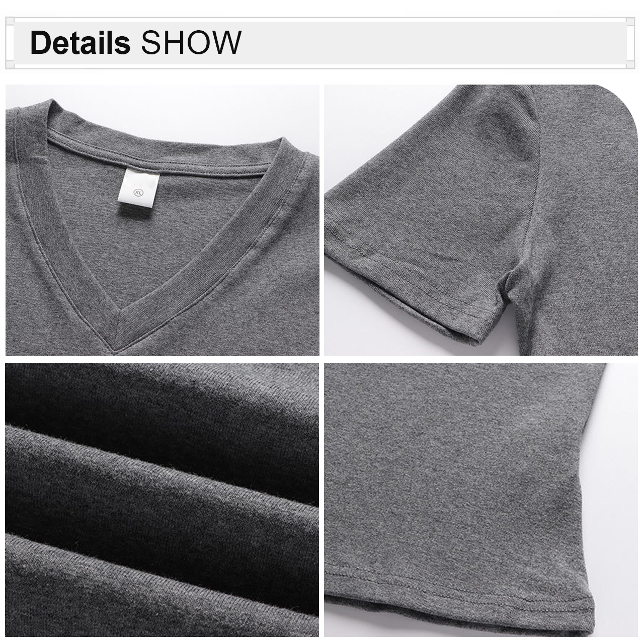 Custom Women Summer V-neck Short Sleeve T-shirt Fashion Lady Tops Knitwear Solid Color Casual T-shirt