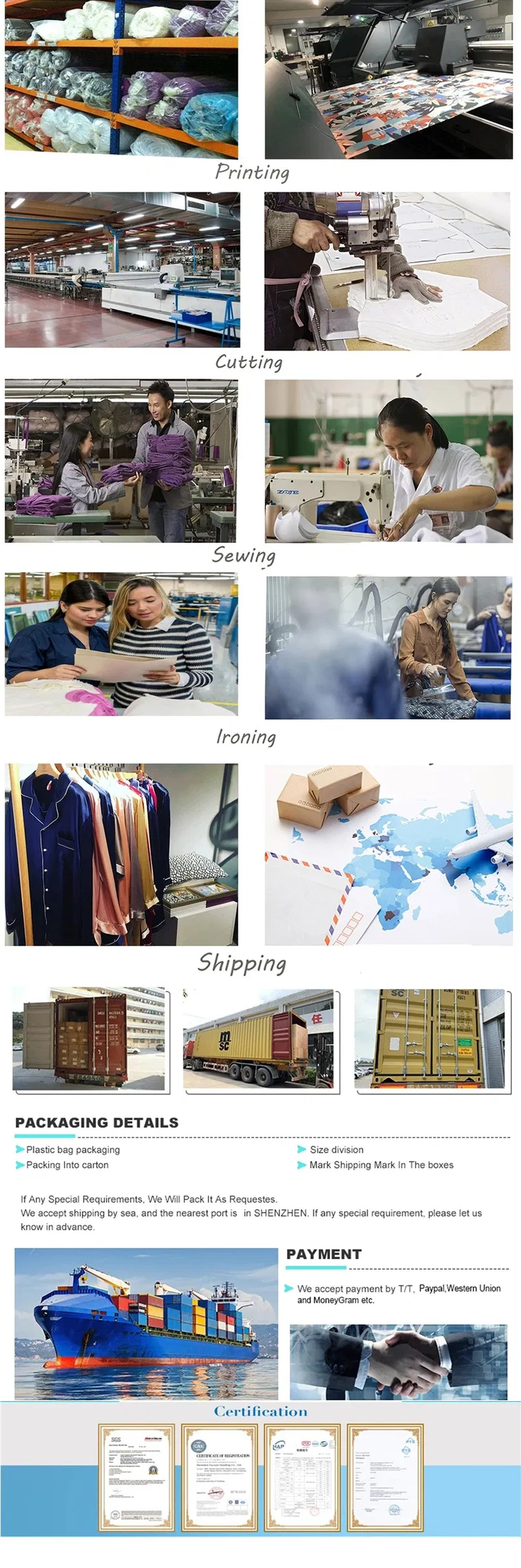 Wholesale Night Wear Cotton Pajama Women Loungewear Pyjamas Women's Sleepwear