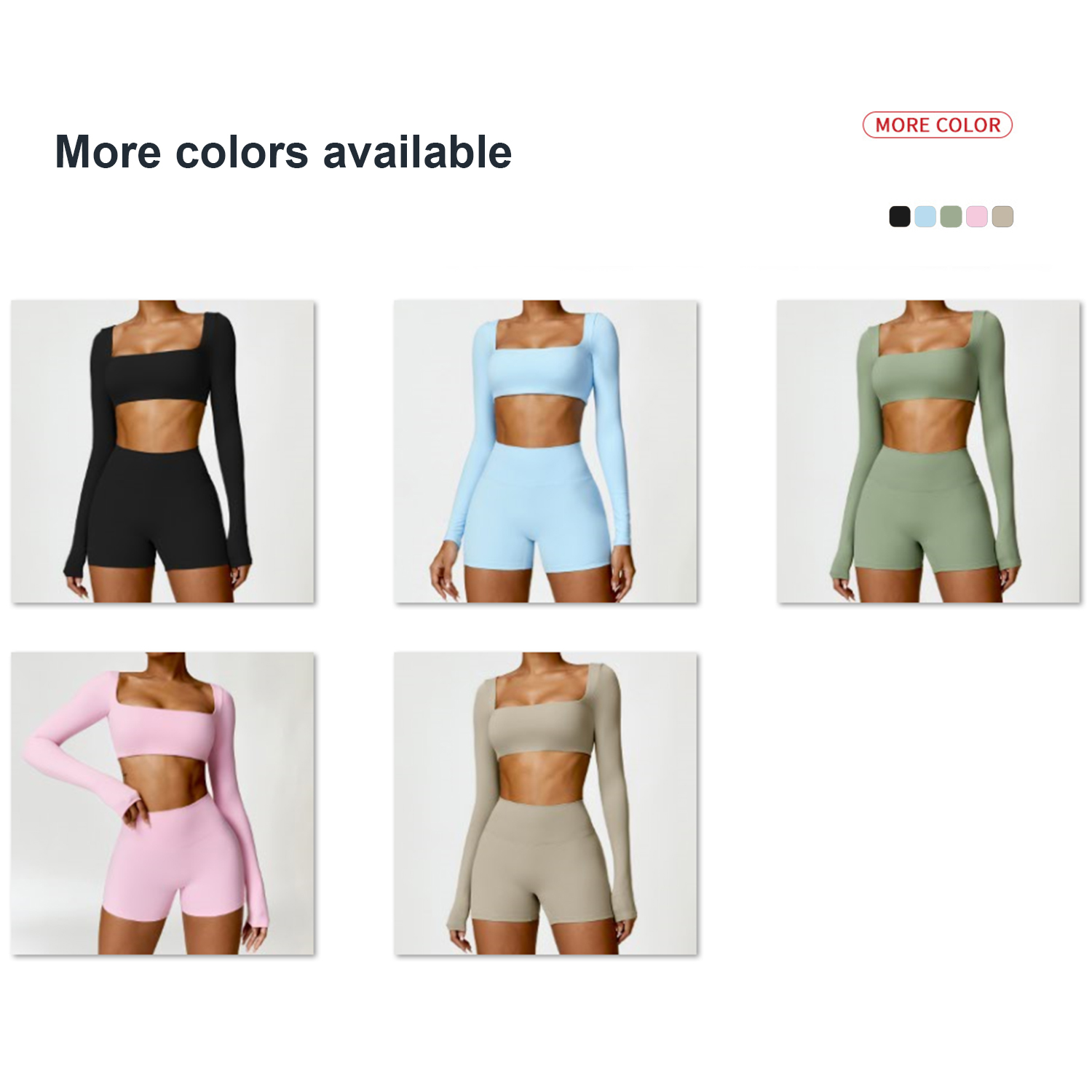 Hot Sale High Quality Sports Bra High Waist Leggings Suit Long Sleeve Workout Wear Gym Sportswear Women Fitness Clothes Yoga Set