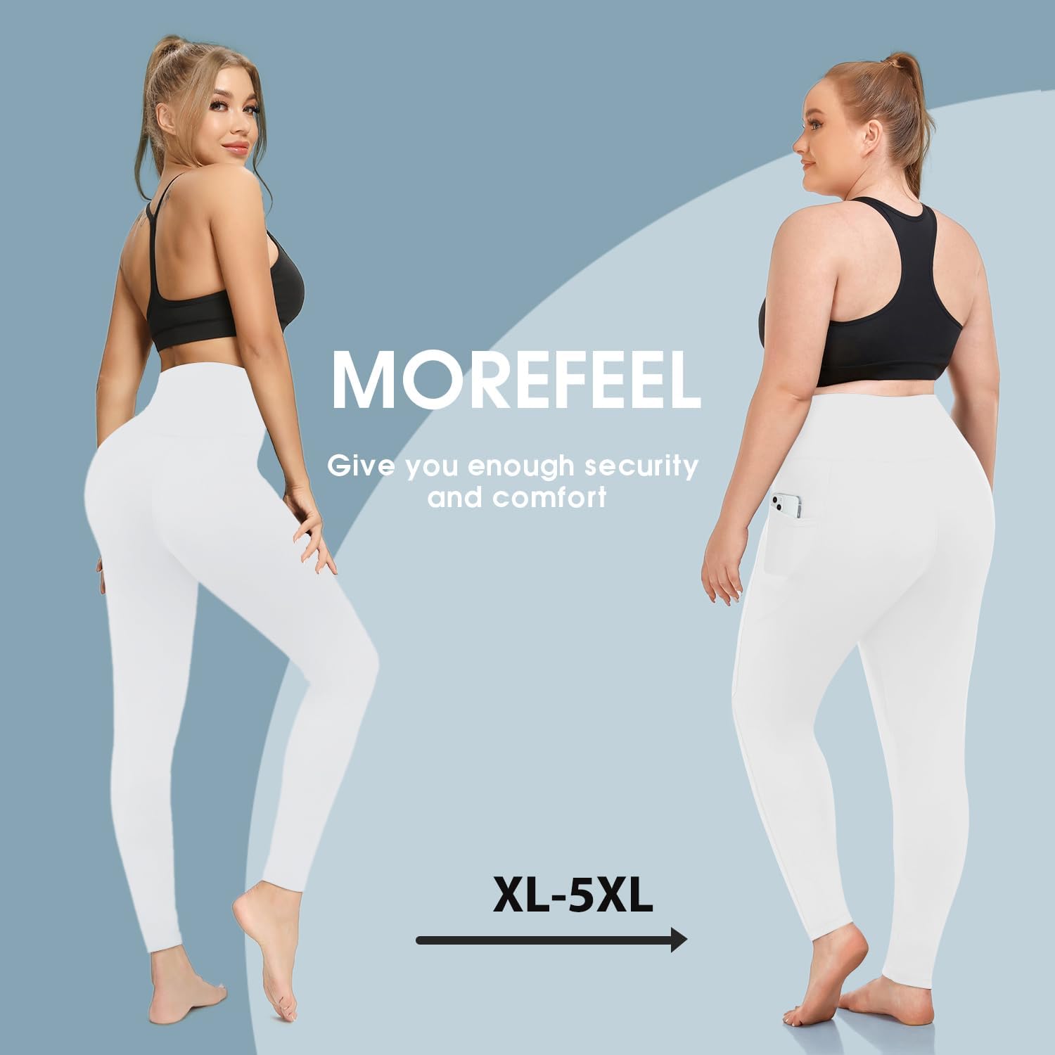 Plus Size Women's Leggings with Pockets-Stretchy for Tummy Control High Waist Color Blocking Wrinkle-Resistant Yoga Pants 5XL
