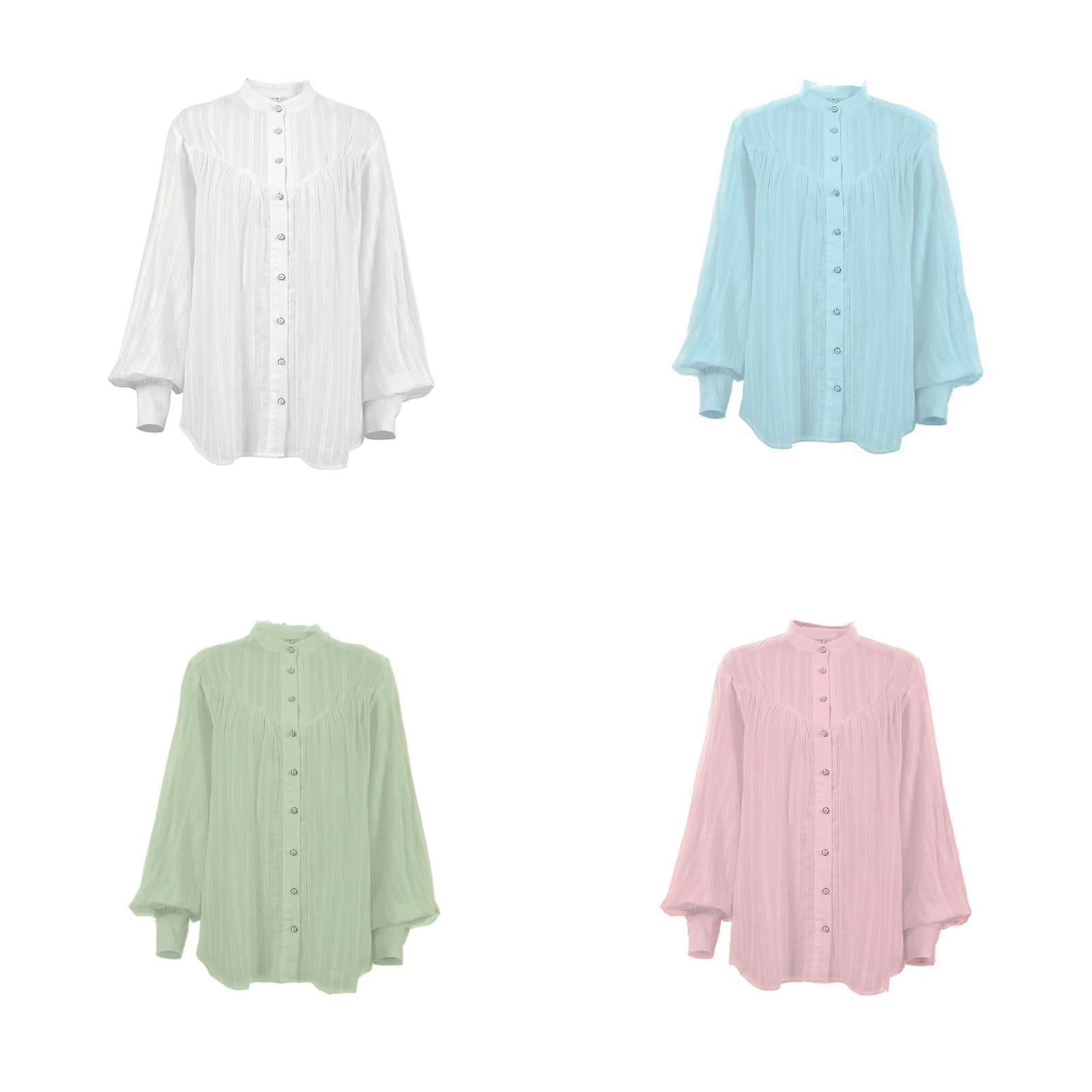 2025 Elegant Button-Up Women's Blouse Office Turn-Down Collar Tank Top Casual Cotton Long Sleeve Summer Breathable Chiffon Loose