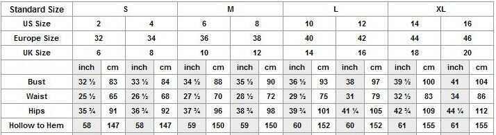 Measurement Size Chart