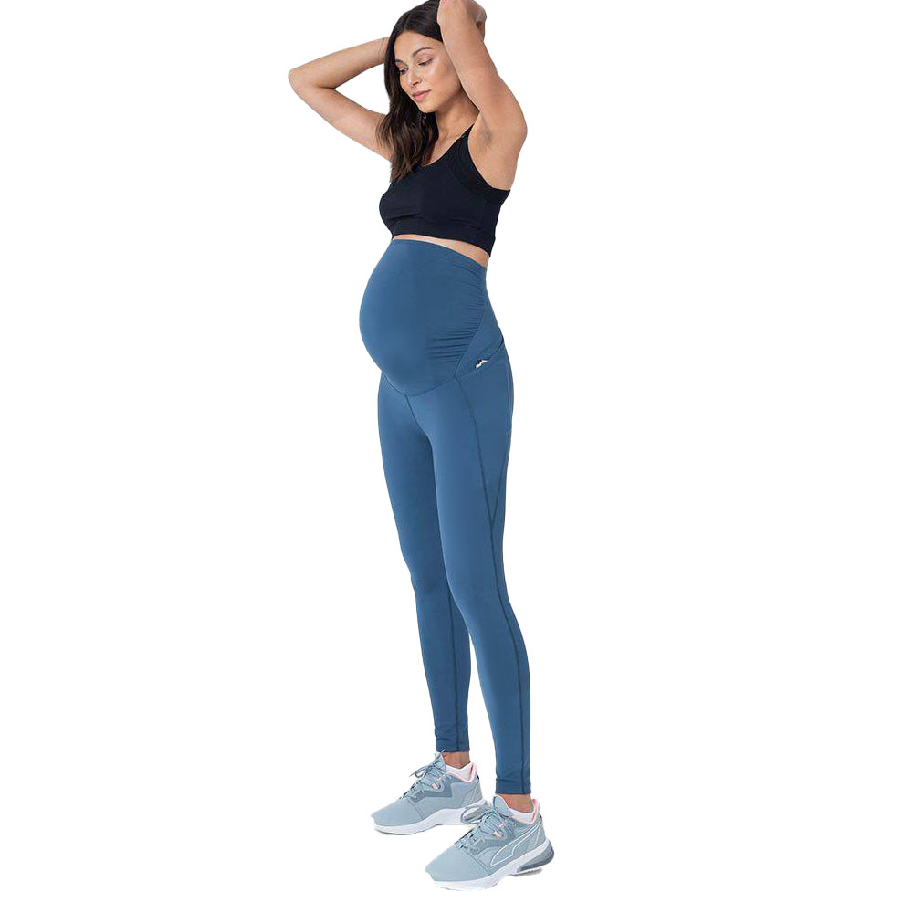Hot Sale Women Pregnant Maternity High Waist Compression Leggings Breathable Soft Solid Colour Knitted Seamless Anti-Bacterial