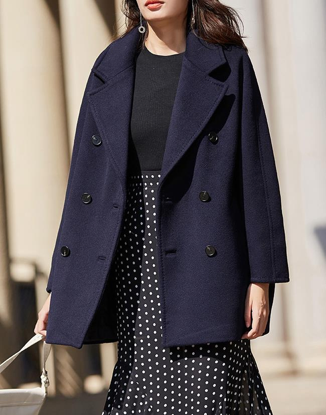 High-Quality Fabric Women Wool Coat