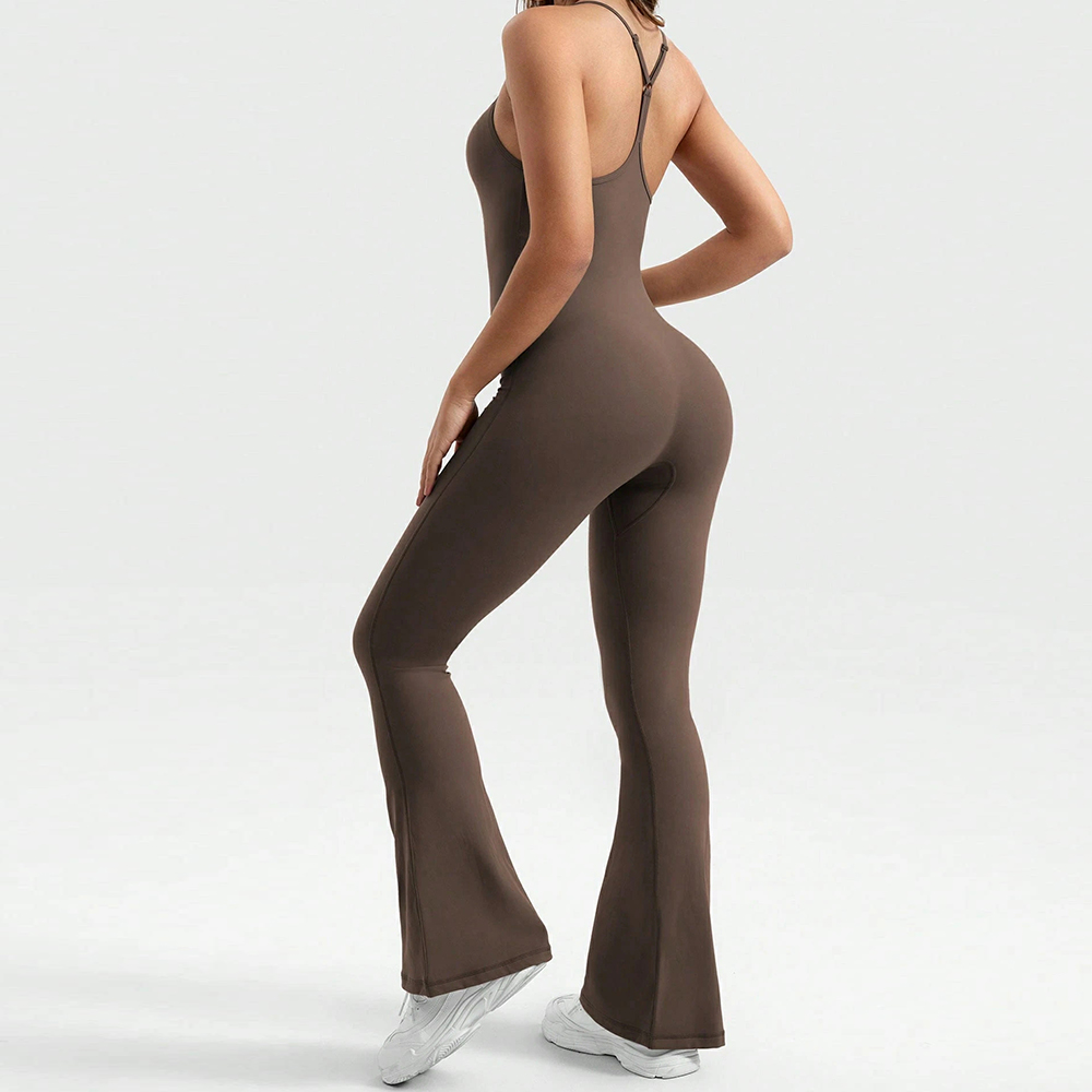 OEM Service Activewear Women Workout Bodysuit Yoga Apparel Fitness Sets Wear Jumpsuits Spandex/Nylon Four-Way Stretch