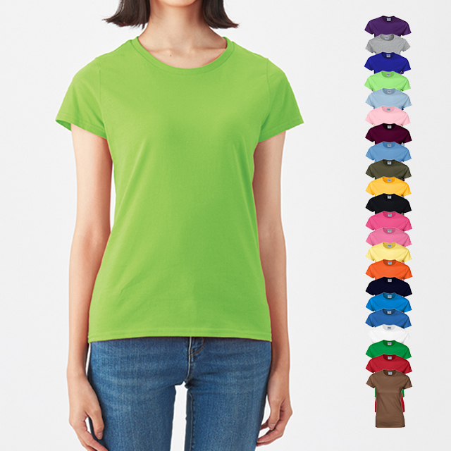 Wholesale Women's Short Sleeve T-shirt Custom Plain Round-neck Cotton Blank Slim Fit Women's T-shirts