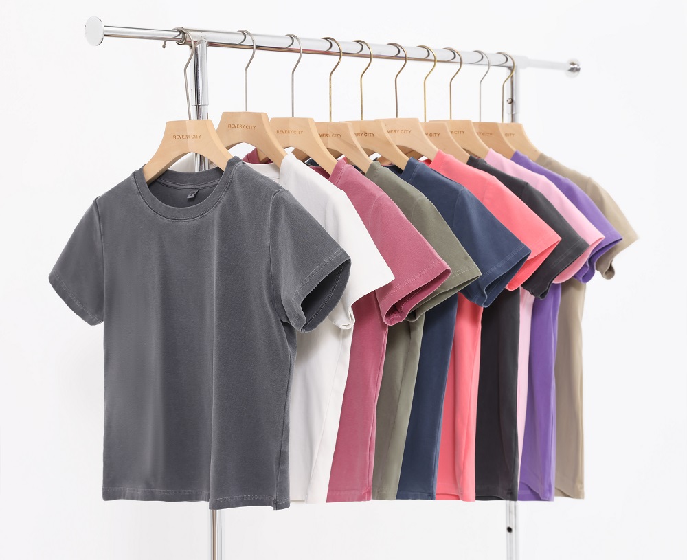 Young Girl's Fashionable Black Cotton Cropped T-shirt Breathable Summer Streetwear for Printing Small Size Women's T-shirt
