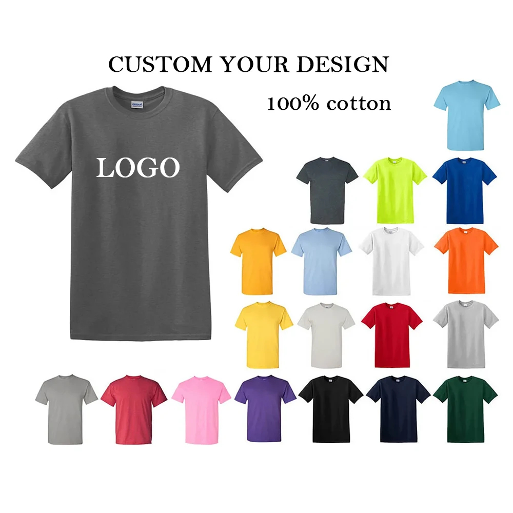 Summer New T-Shirt Customized Logo Collar Printed Embroidery Logo Men's and Women's Casual T-Shirt