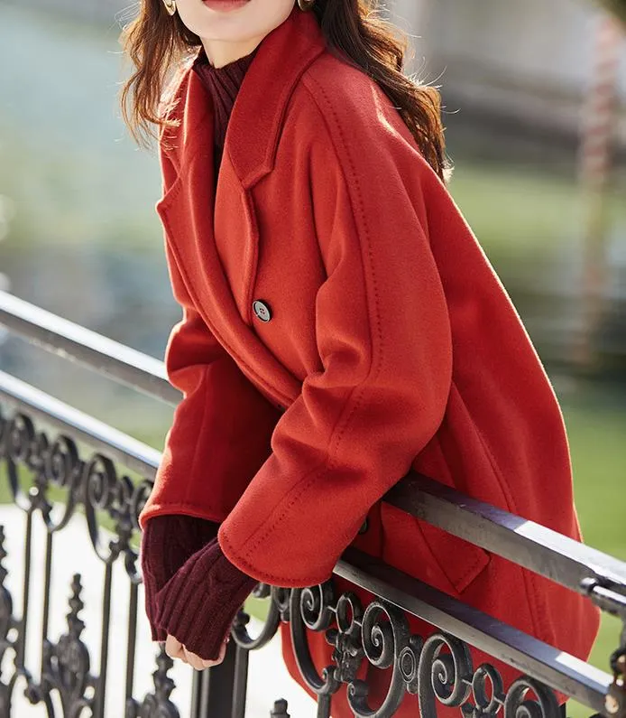 High-Quality Fabric Women Wool Coat