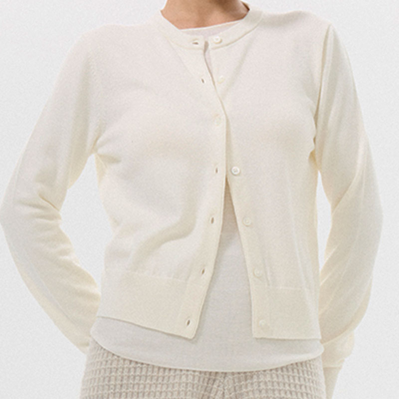 Top Seller Products OEM/ODM Women's Long Sleeve Cardigan Multi-color Optional 100% Merino Wool Sweater Cardigan With Button