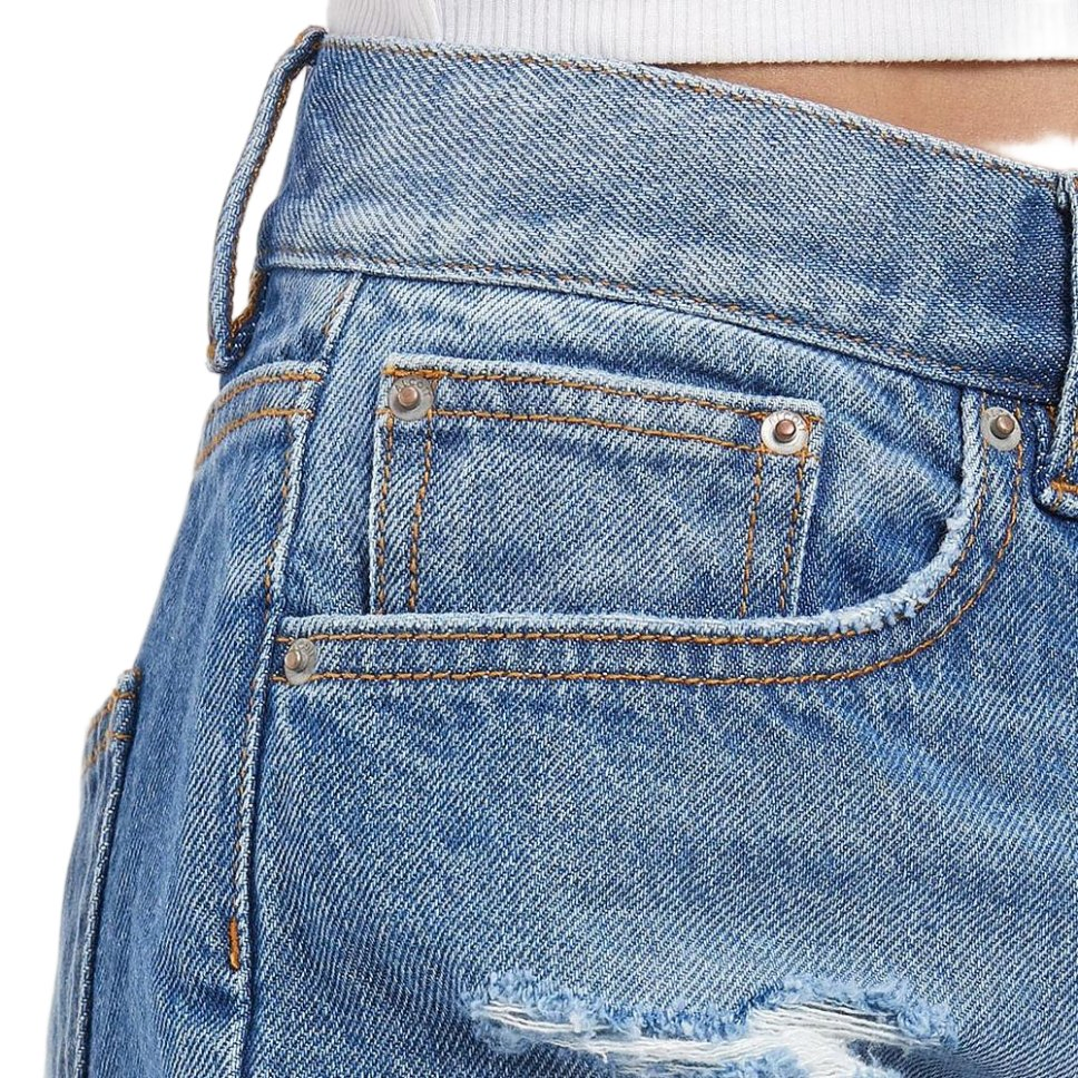 Wholesale Price Street Style Fashionable Women's Breathable Casual Denim Shorts Custom Printed Design Distress Jeans Shorts