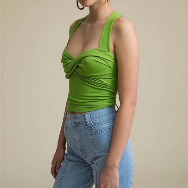 Stylish and Elegant V-neck Backless Vests Sexy Casual Women's Tops for Daily Wear