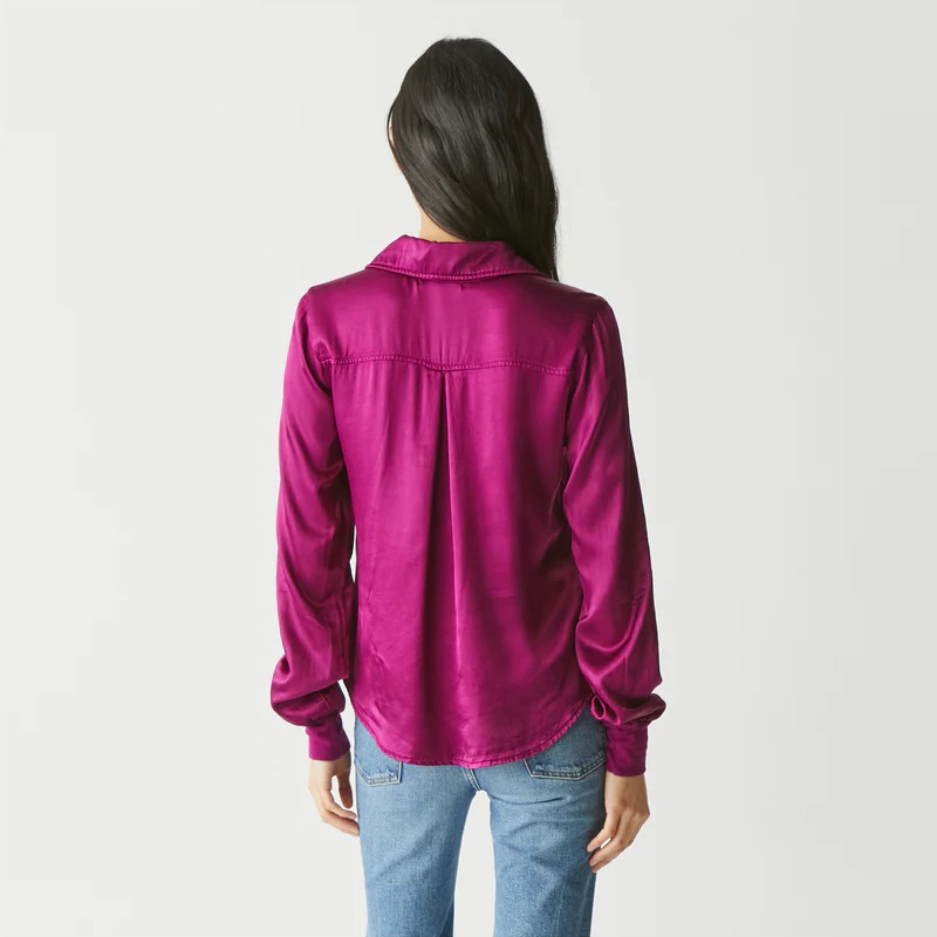 Stylish Women's Satin Blouse - Smooth and Silky Texture, Ideal for Professional and Casual Wear, Comes in a Variety of Shades