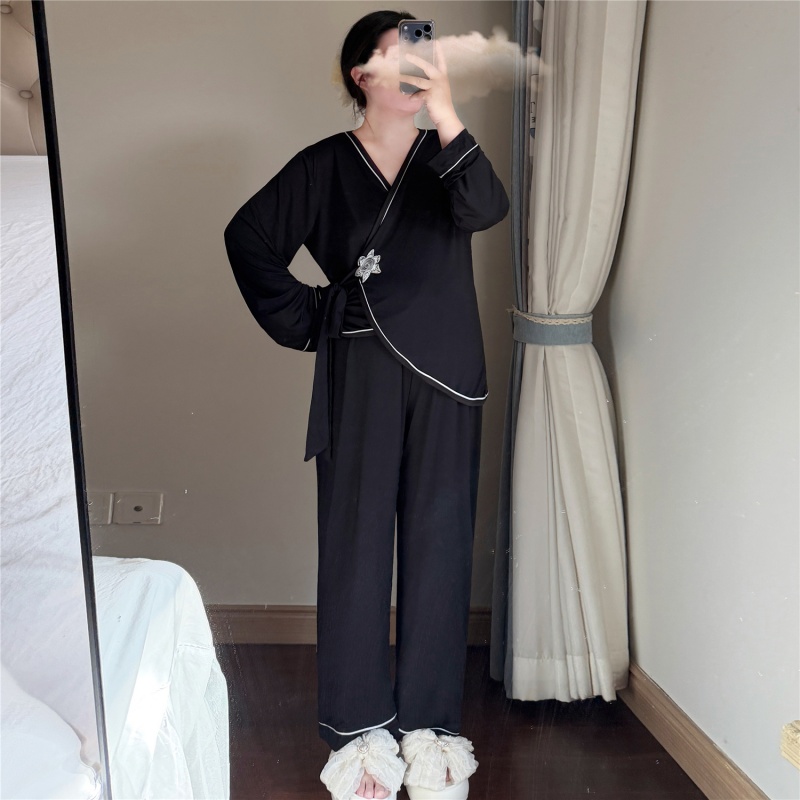 Plus Size 2 Piece Modal Women'S Sleepwear Lounge Wear Sets Custom Loungewear Women Sets Modal Pajama Set Night Wear for Women