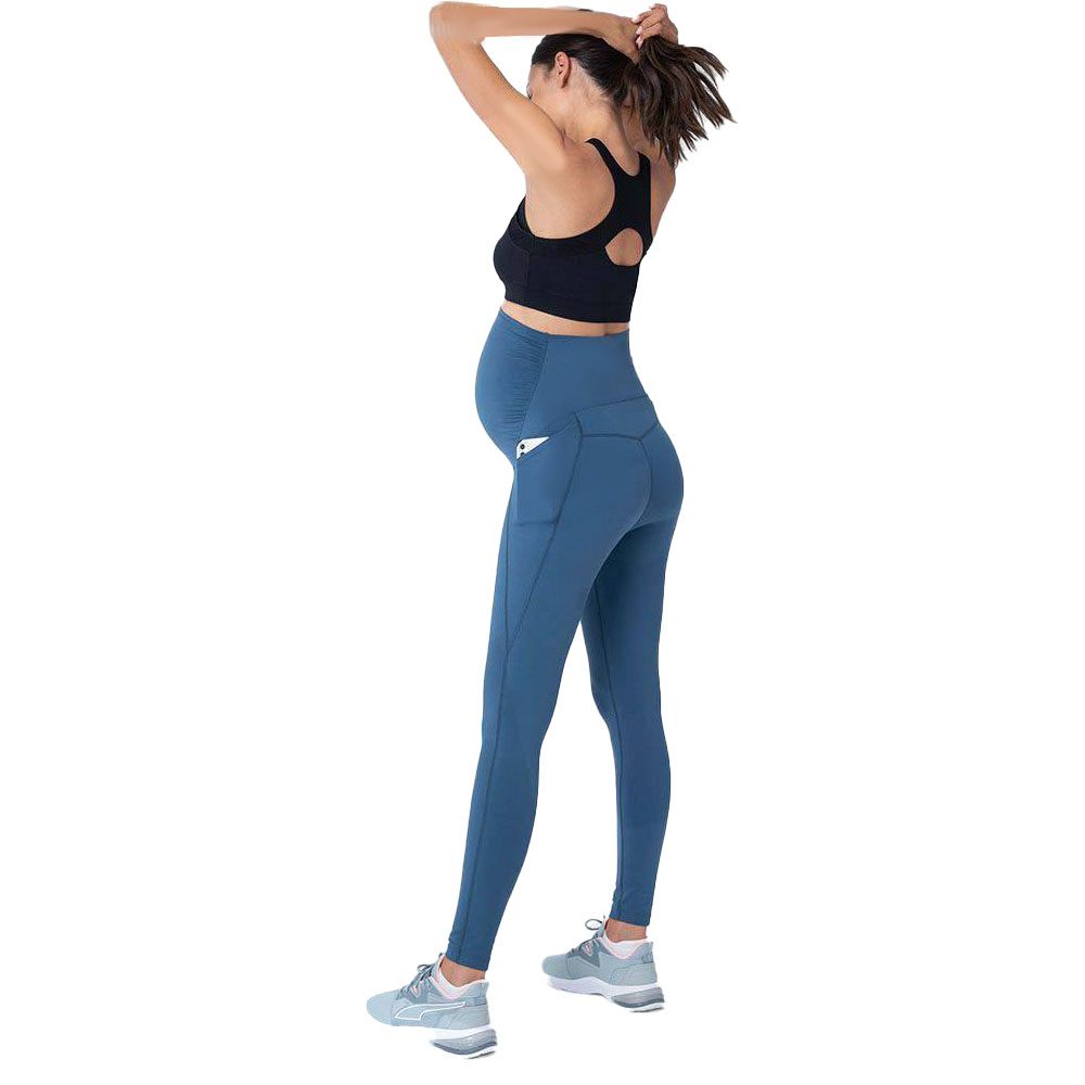 Hot Sale Women Pregnant Maternity High Waist Compression Leggings Breathable Soft Solid Colour Knitted Seamless Anti-Bacterial