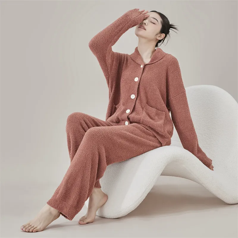 Knit Casual Women Pajamas Soft Ladies Homewear 2 PCS Women Sleepwear.