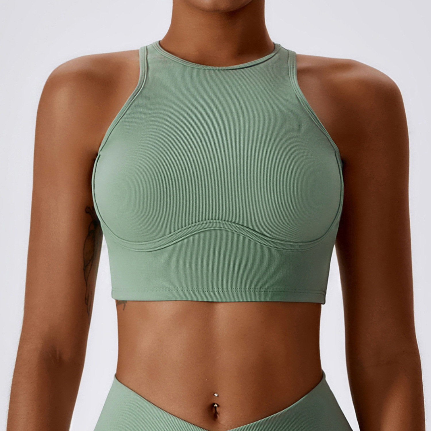 Women's Yoga Wear Spandex Yoga Leggings Workout Activewear Gym Fitness Sets Custom logo Available