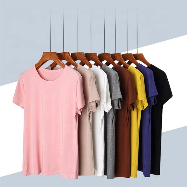 New Women's Casual Breathable Knitted Cotton Slim Fit Solid Simple Summer T-shirts