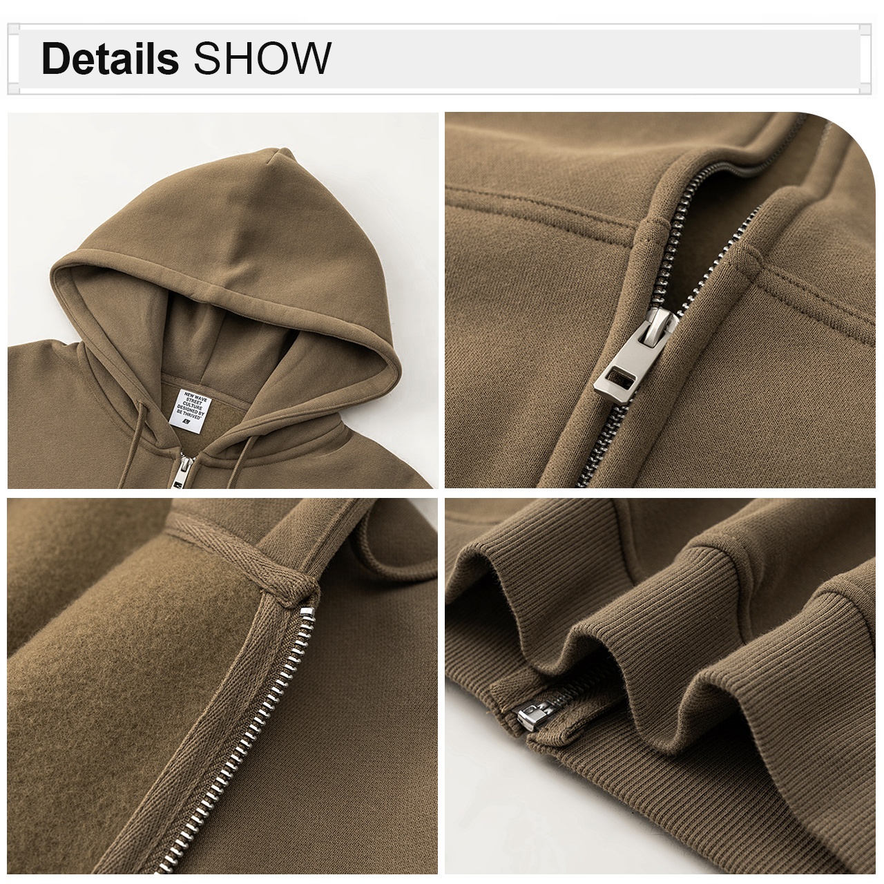 Custom logo Crop Tops Women Hoodie Screen Print Long Sleeve Blank Thick Crop Zip up Hoodie