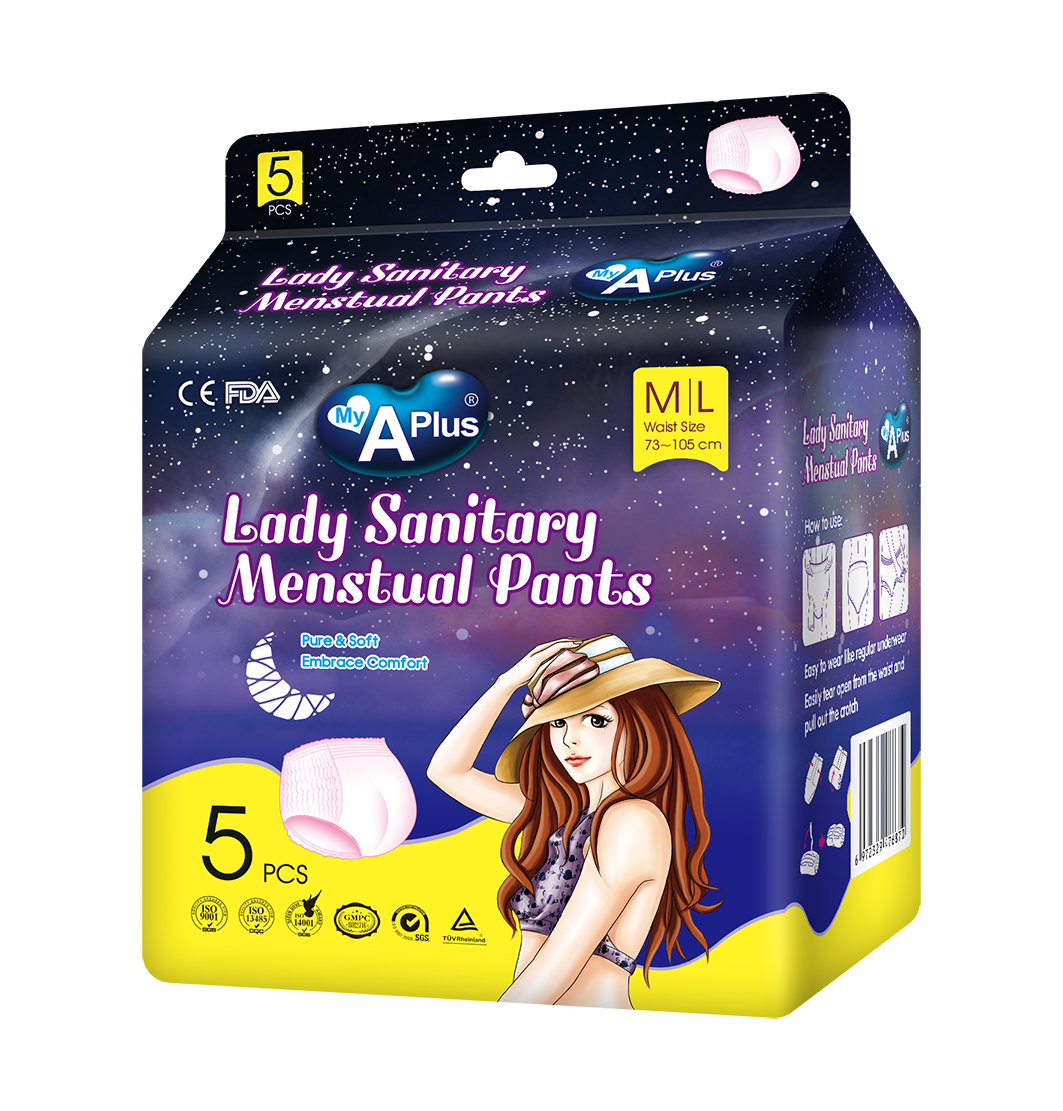 Menstrual sanitary pants detailed view 1