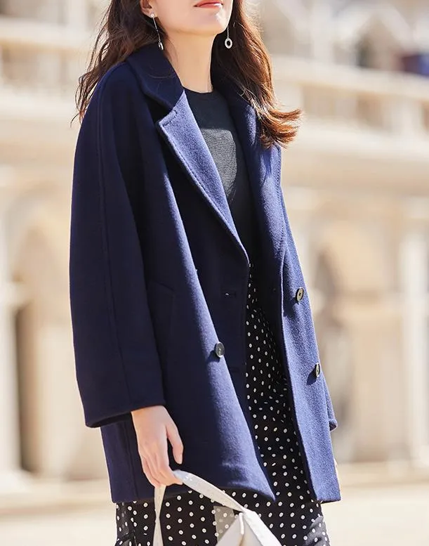 High-Quality Fabric Women Wool Coat