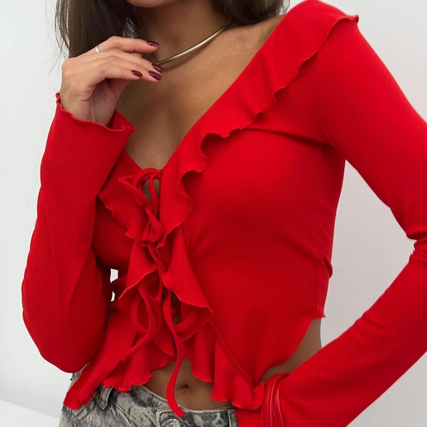 Y2K Hotties Sweet High Quality Wholesale Winter Casual Front Logo Crew Neck Full Sleeve Breathable Anti-Wrinkle Computer Top