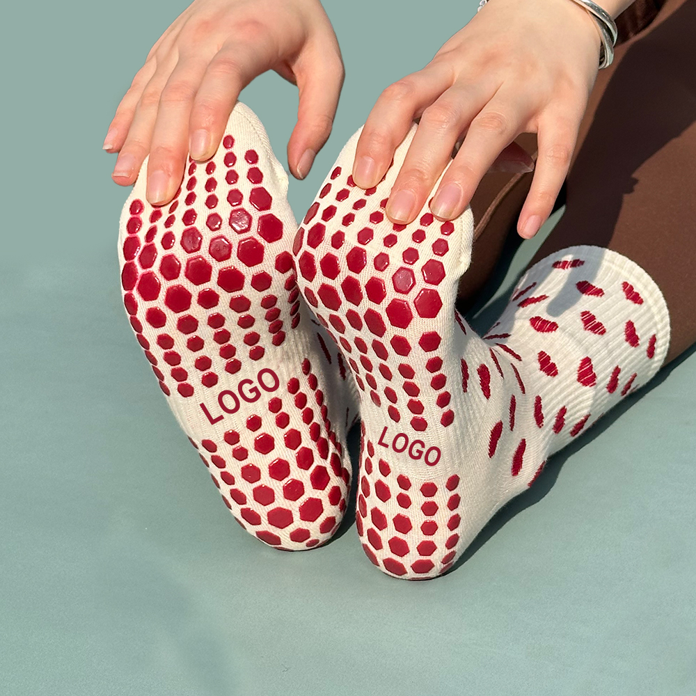 Women Wholesale Crew Custom Logo Yoga Socks Ballet Sports Breathable Grip Cotton Anti-slip Non-slip Pilates Socks